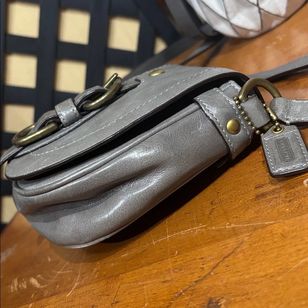 Coach Mini Garcia Gray Leather Crossbody with Hang Tag - Picture 8 of 13